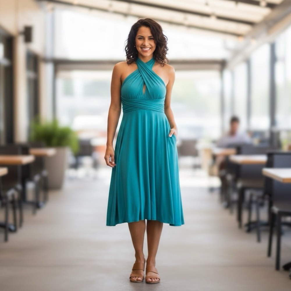 EDay Dress One Size Turquoise